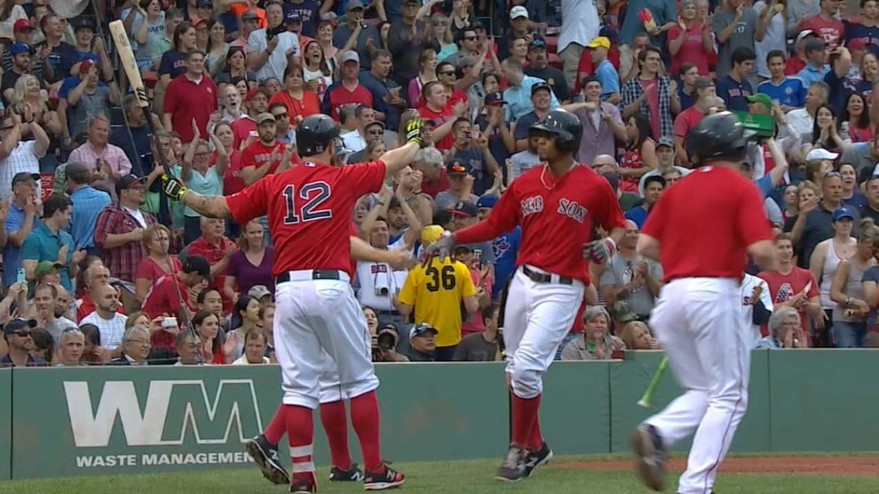 Red Sox tally five runs in 1st