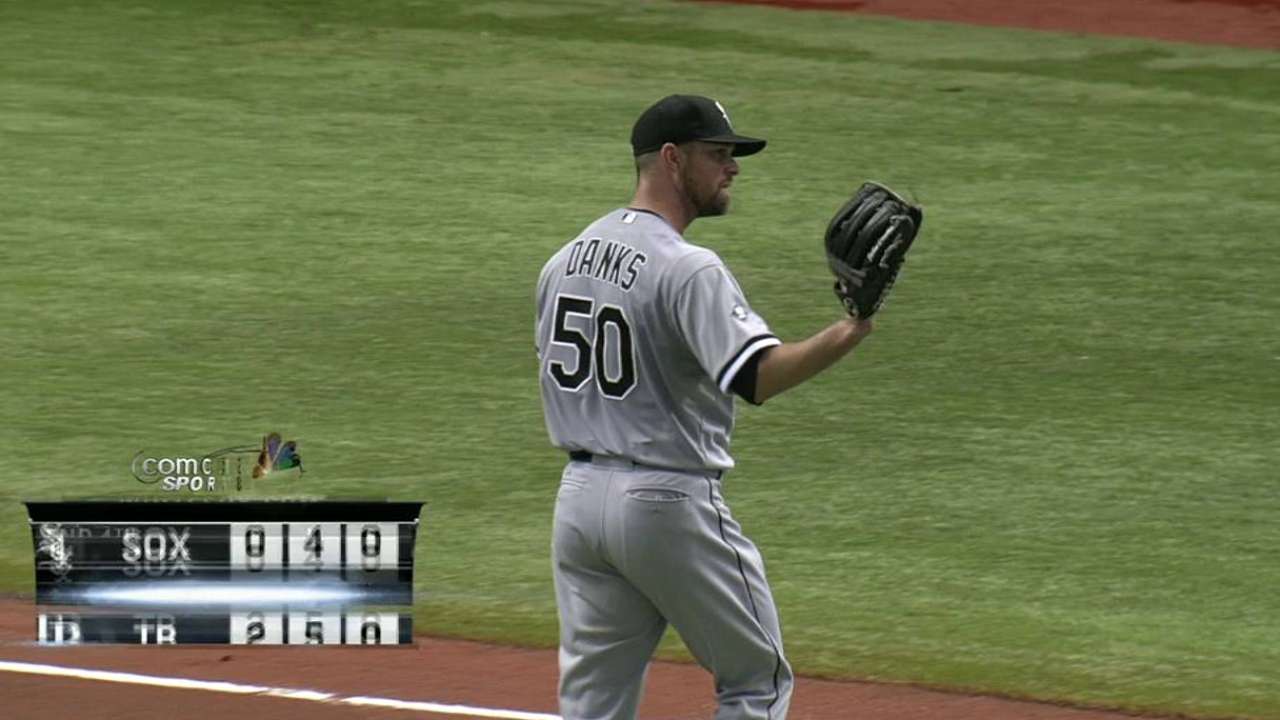 Danks strikes out Rivera