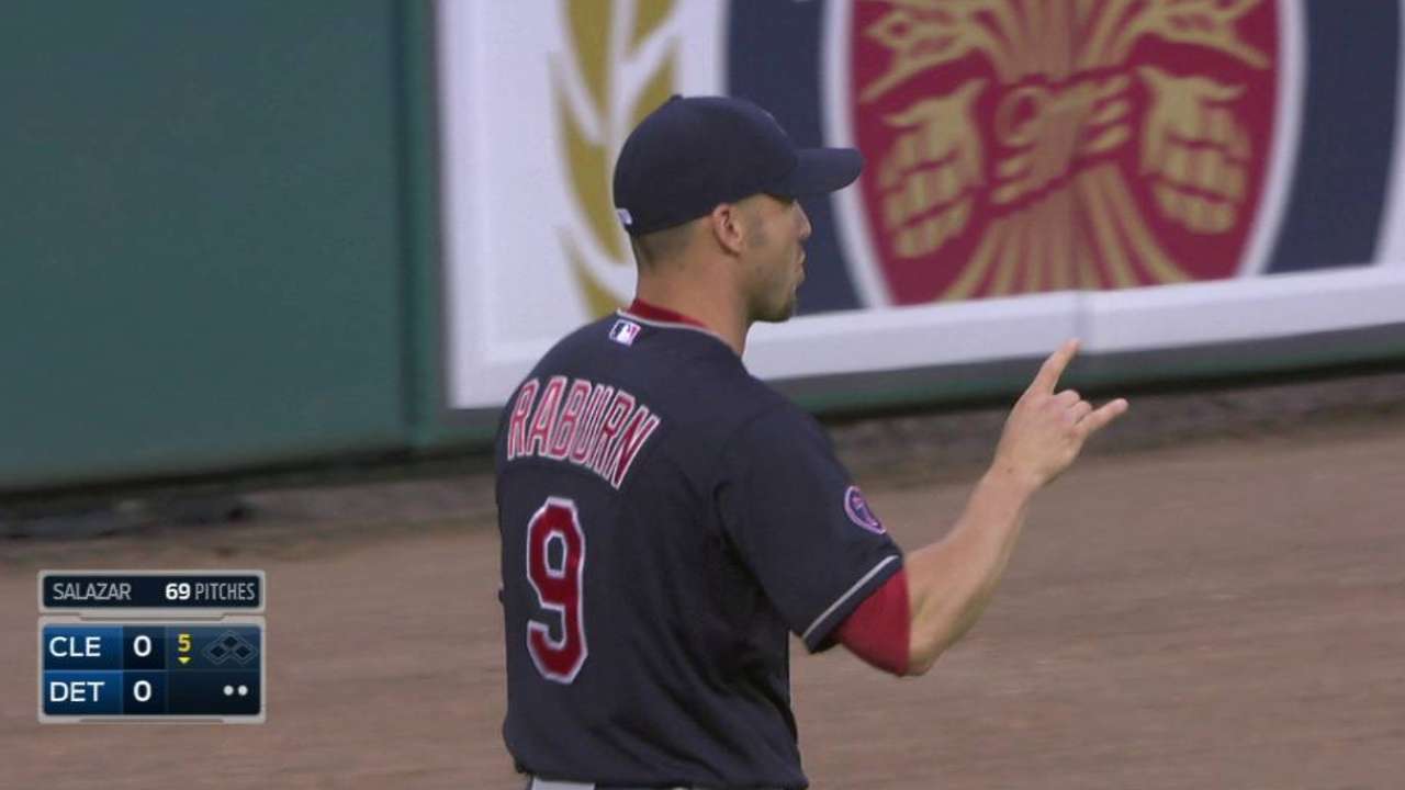 Raburn's hustling grab