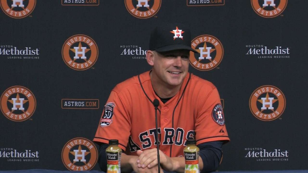 Hinch on Astros' 10-0 win