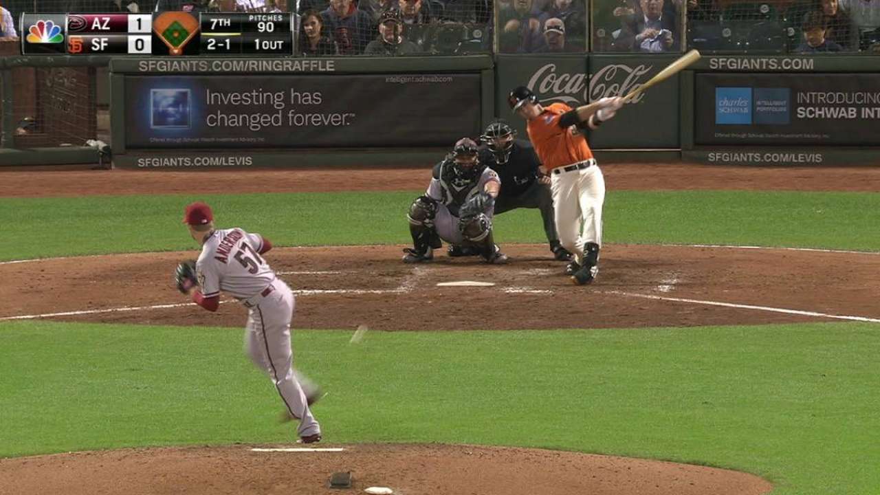 Posey breaks up no-hitter