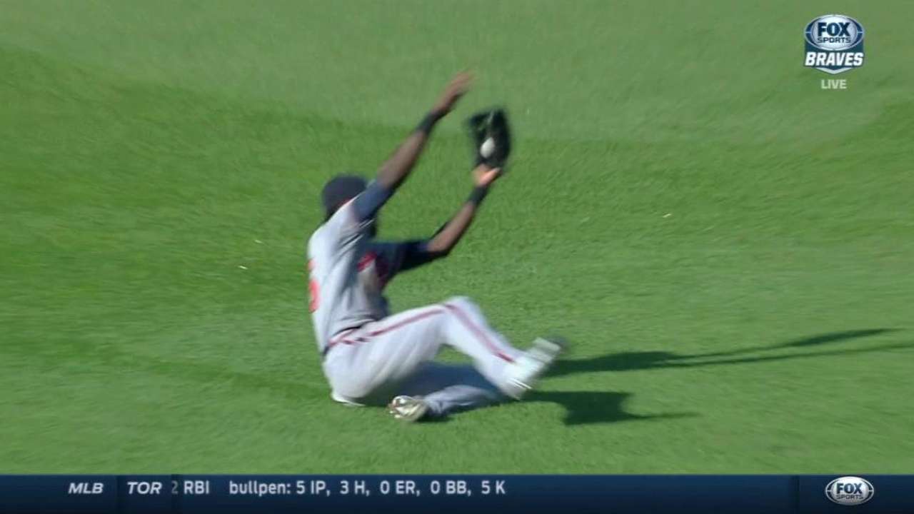 Maybin's sliding grab
