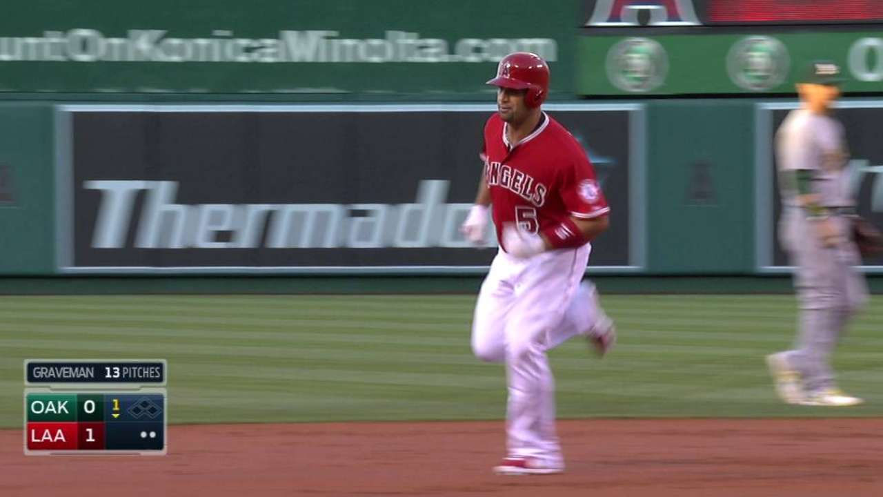 Pujols' 18th blast backs Wilson's 2-hit gem