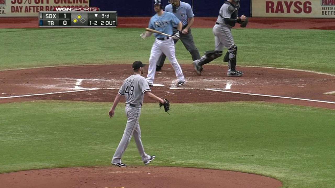 Sale strikes out Forsythe