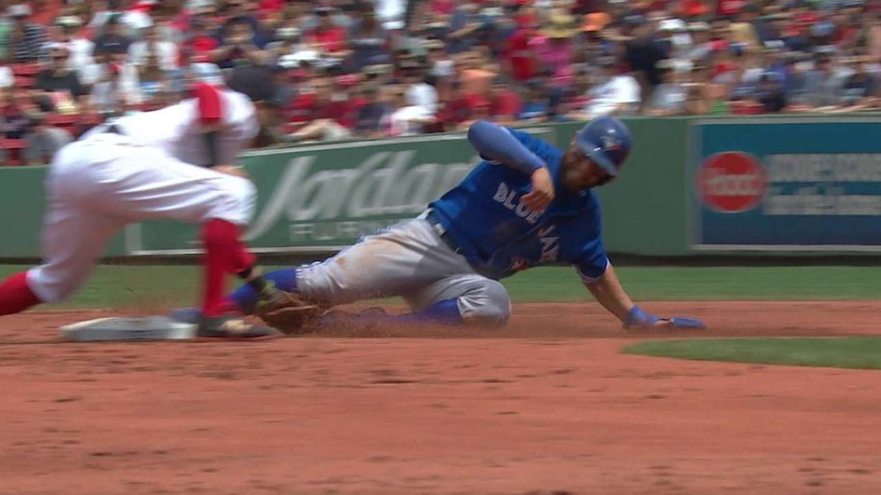 Pillar steals second base