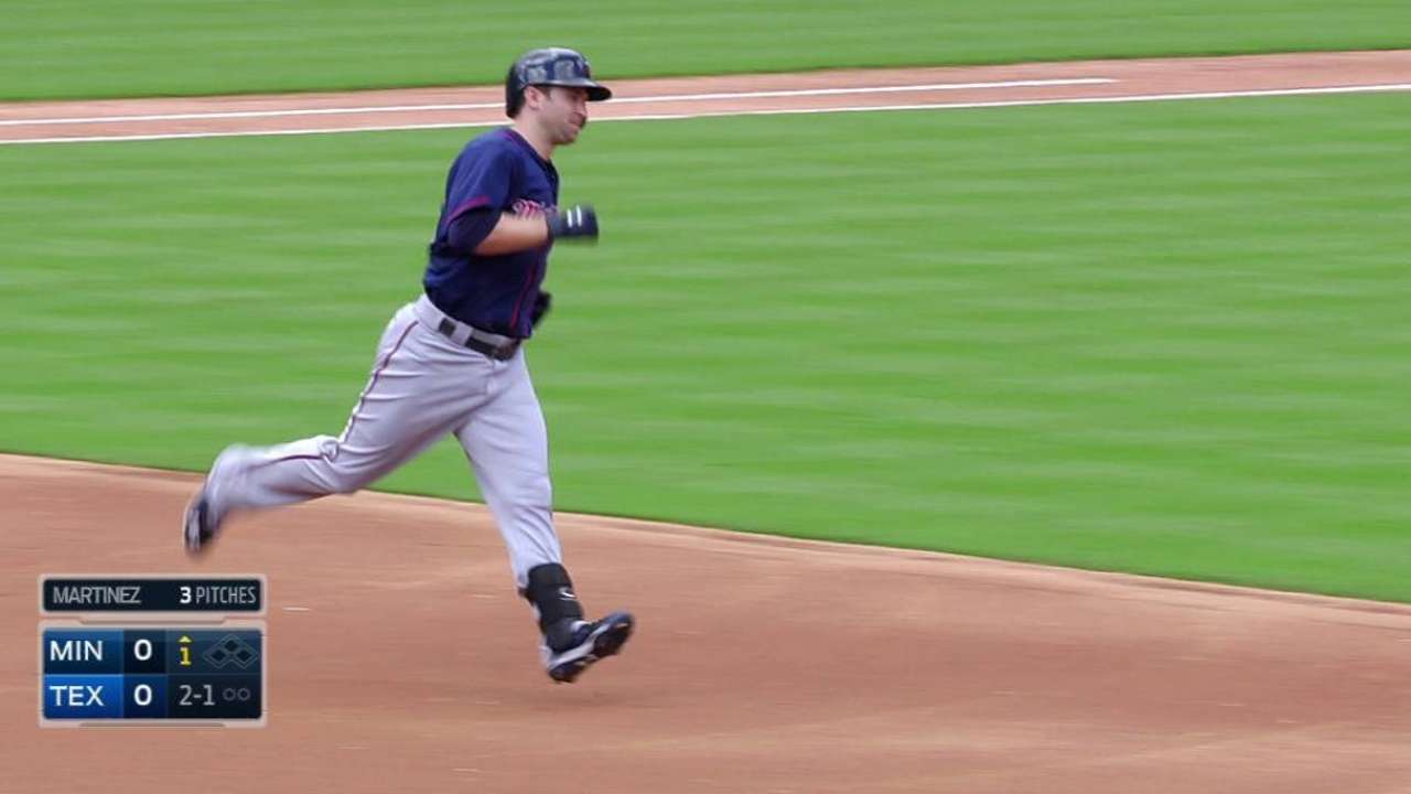 Dozier's leadoff homer