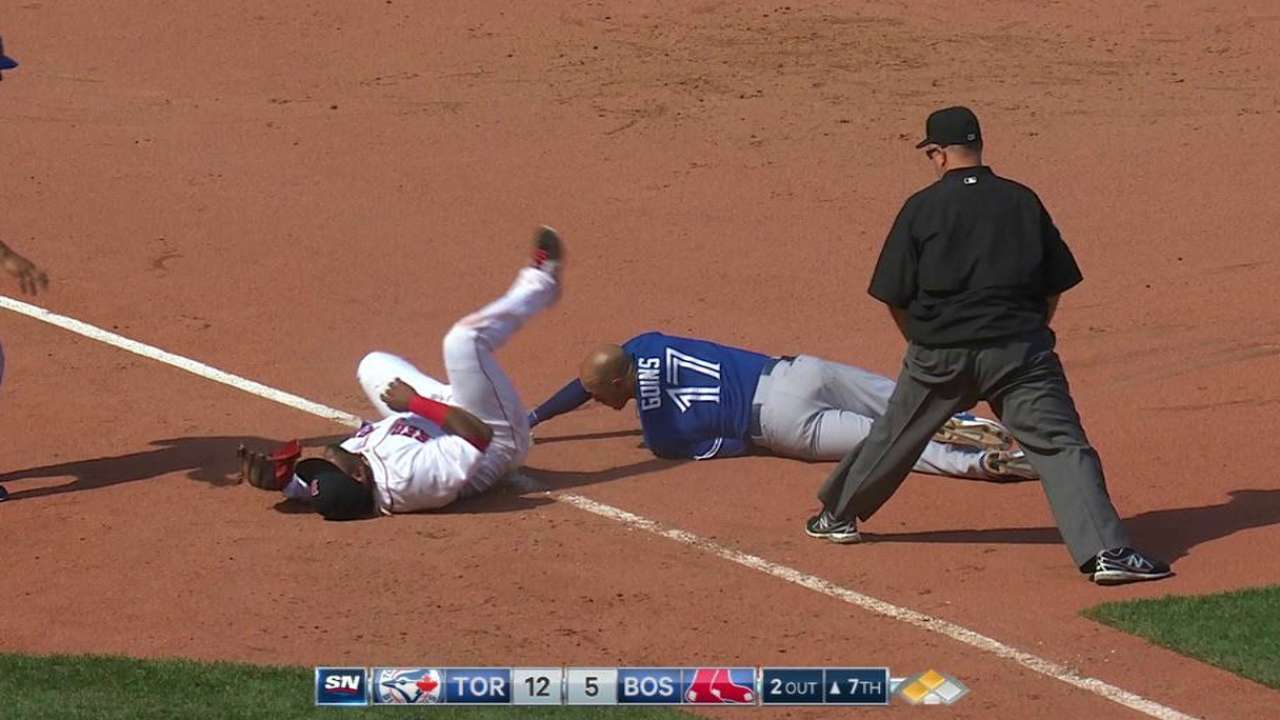 Goins' two-run double