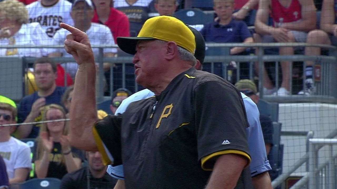 Hurdle's ejection in 9th
