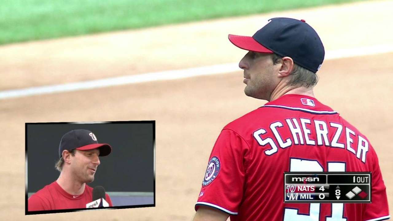 Scherzer on last 15 pitches