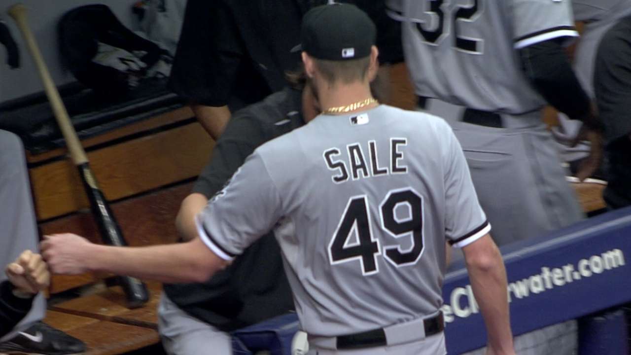 Sale blames himself for loss after 12-strikeout game