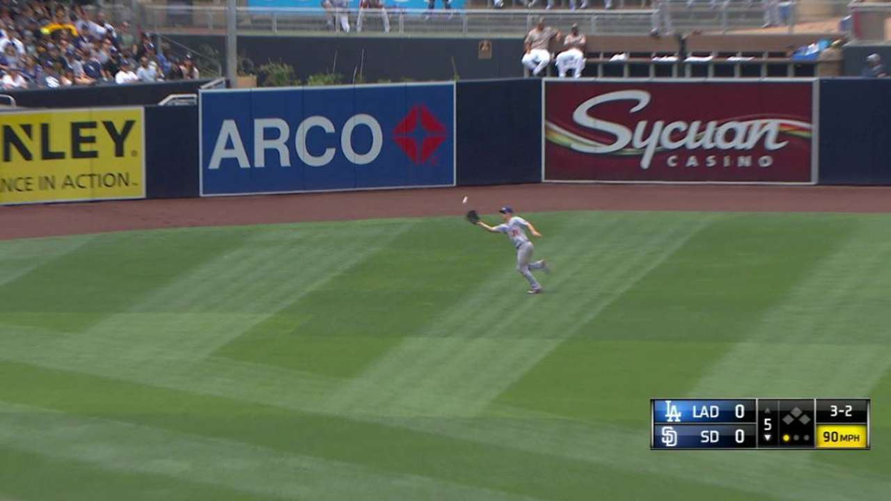 Pederson's second running grab