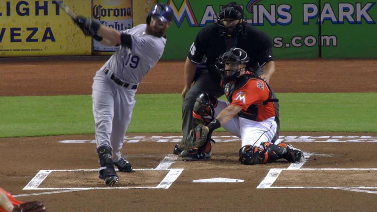 Blackmon getting hot while adjusting at plate