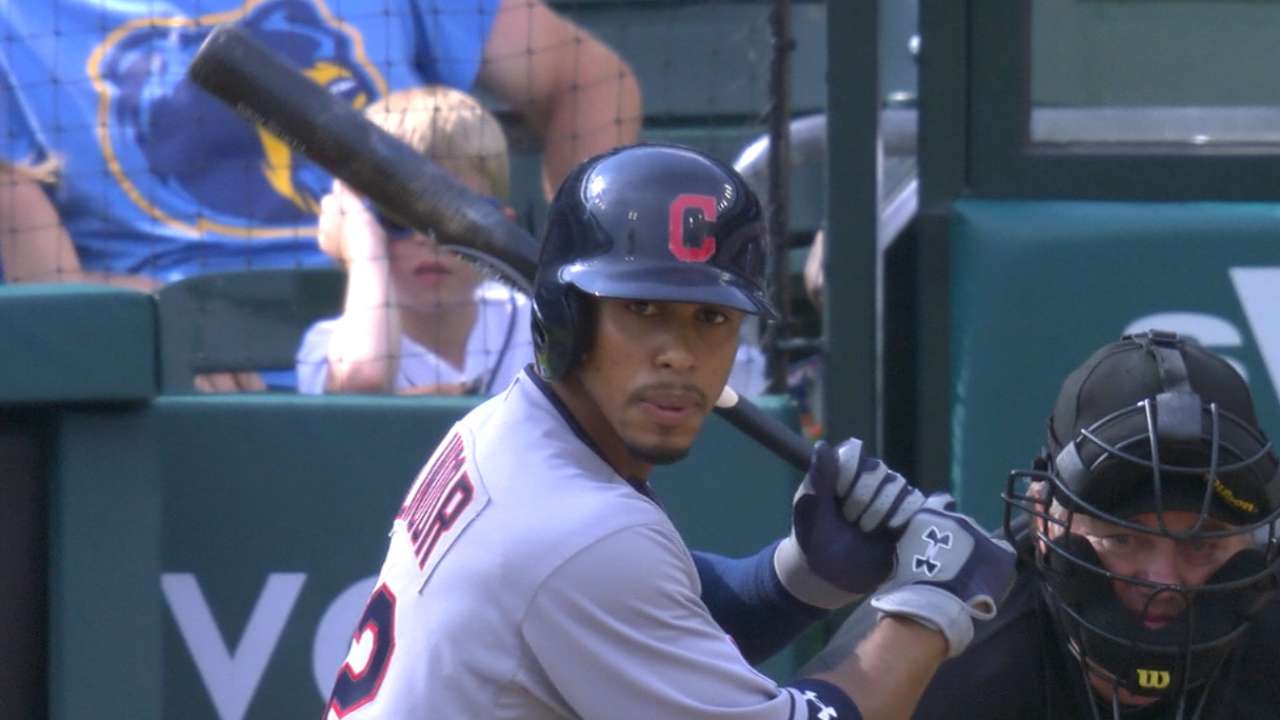 Lindor on first hit