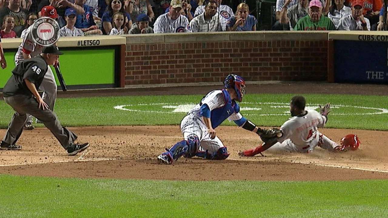 Cubs challenge, get out at home