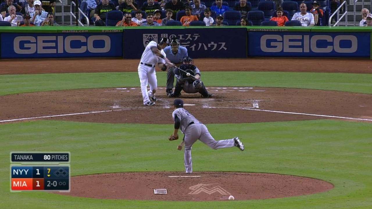 Dietrich stars as Marlins top Tanaka, Yanks