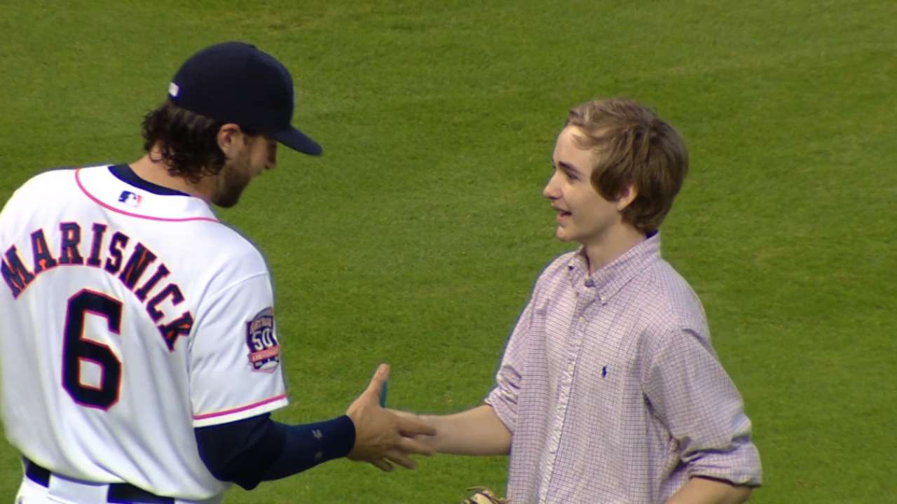 First pitch brings teenager back to mound