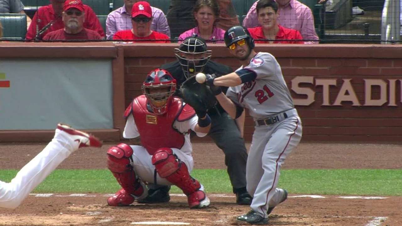 Wacha gets grounder off bat knob