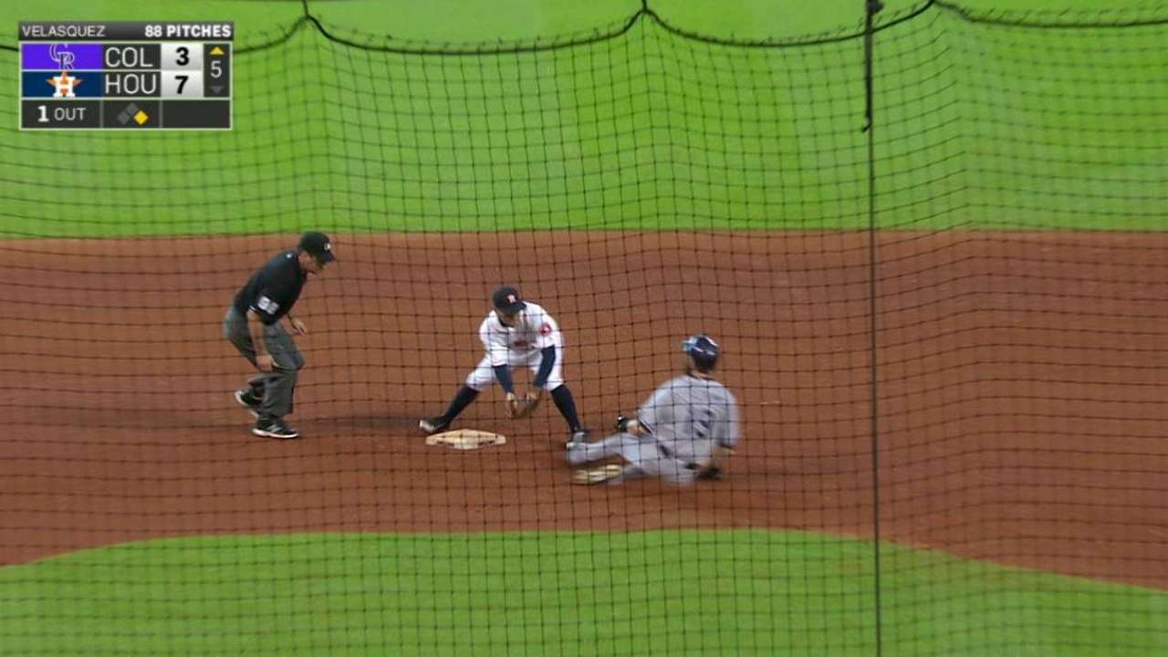Marisnick's DP from outfield