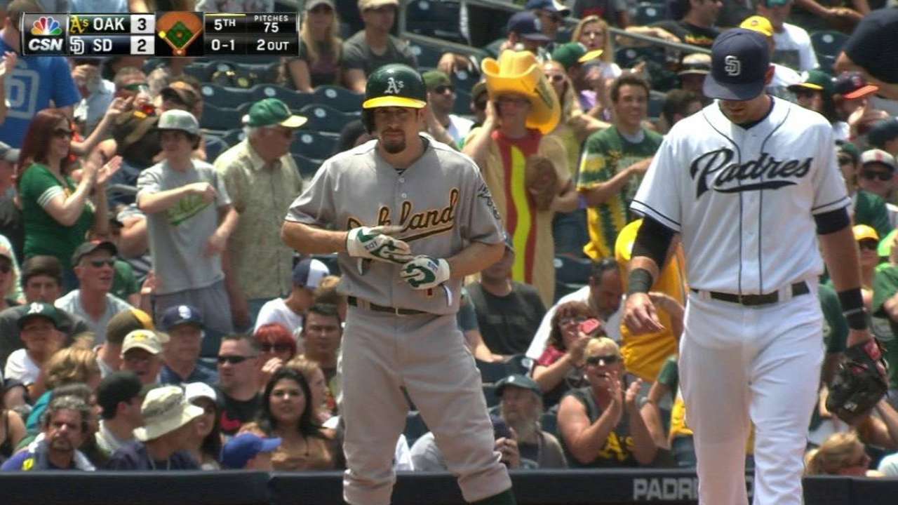 Burns' two-run triple