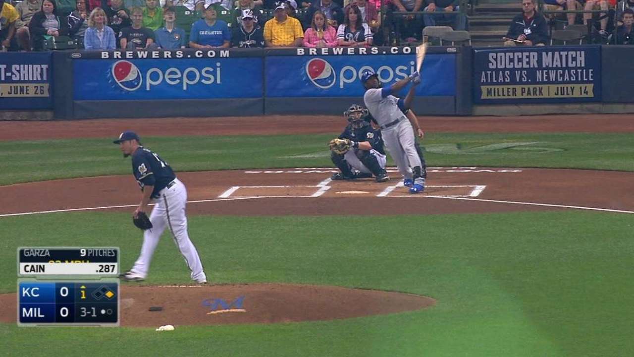 Cain's two-run home run