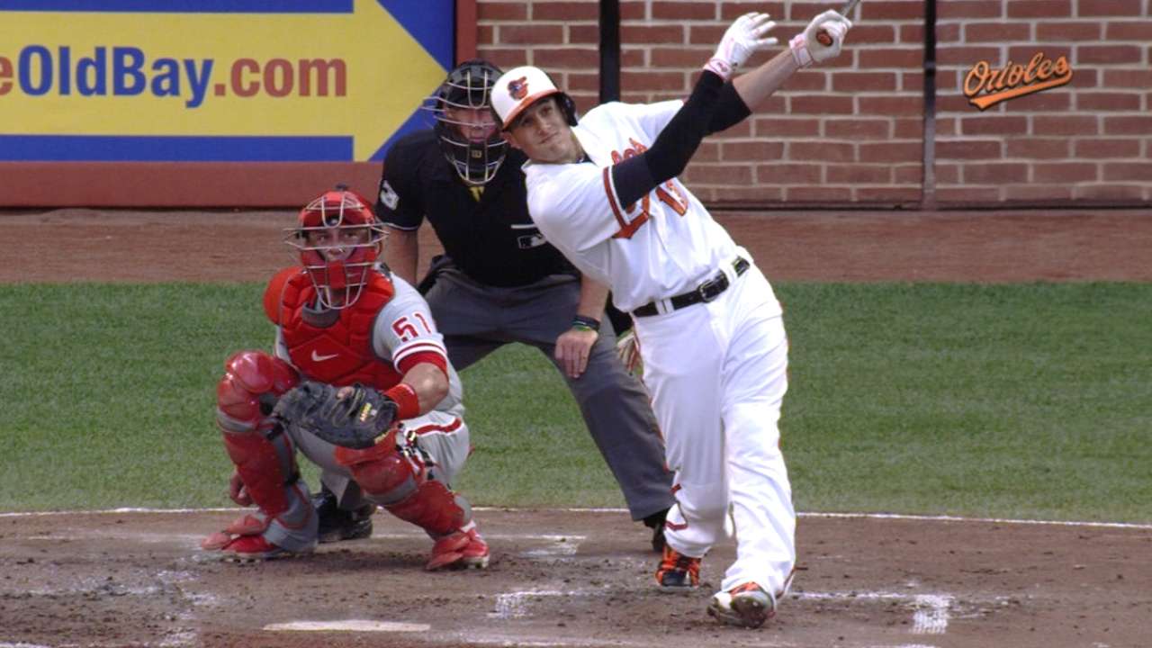Orioles conectan ocho jonrones y arrollan a los Filis