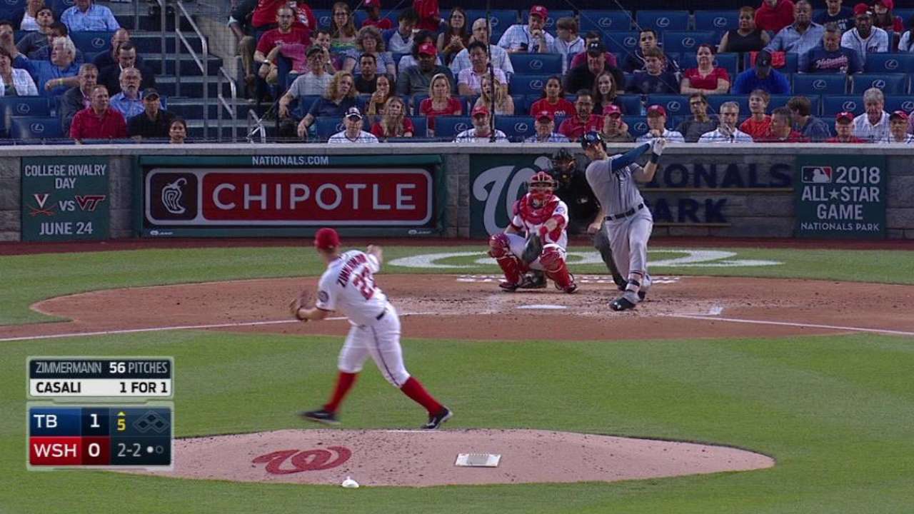 Casali's first career home run