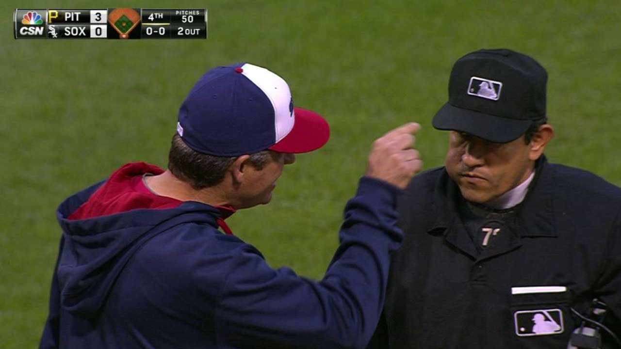 Ventura ejected arguing batter's interference