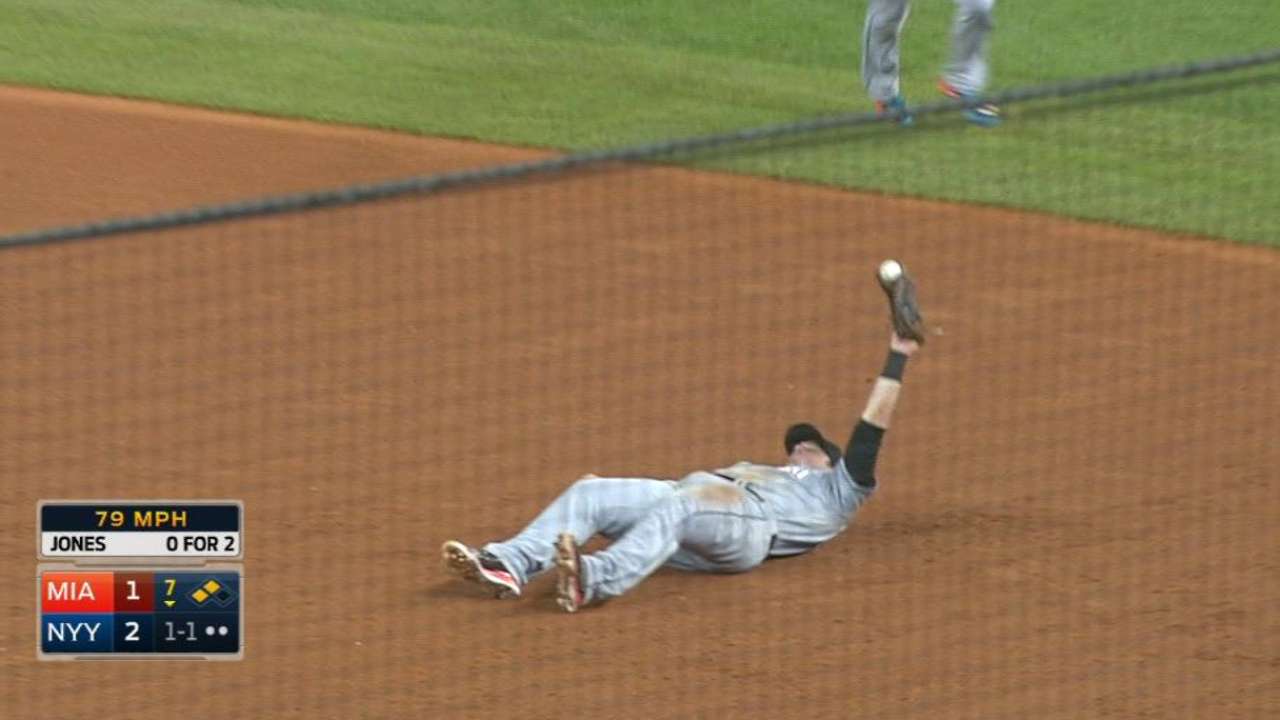 Bour's fantastic catch