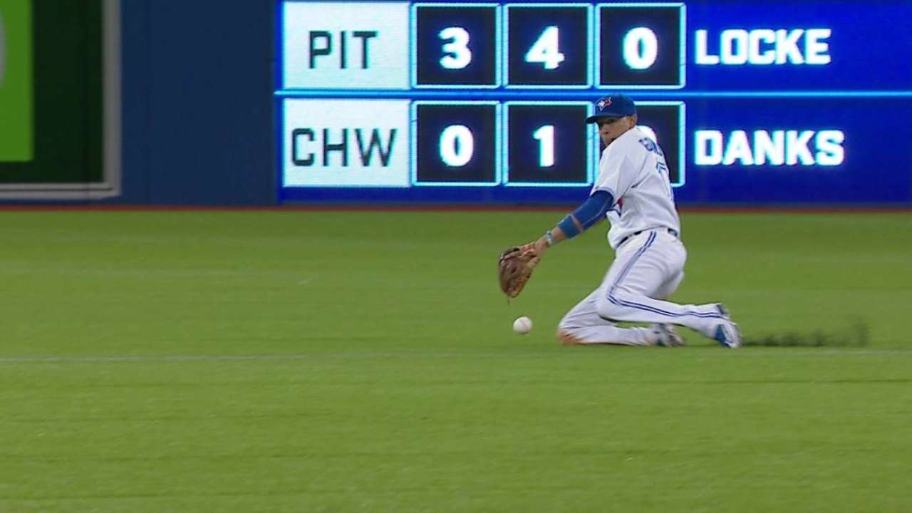 Goins flashes the leather
