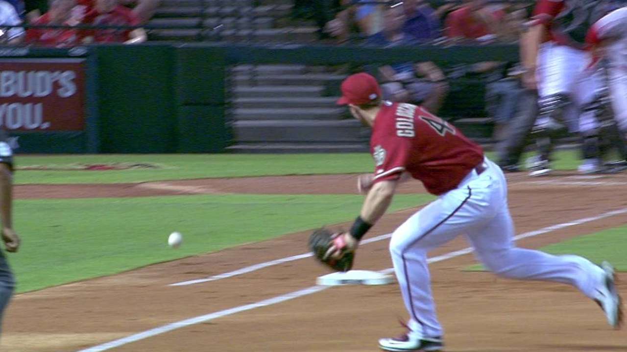 Goldschmidt flashes the leather