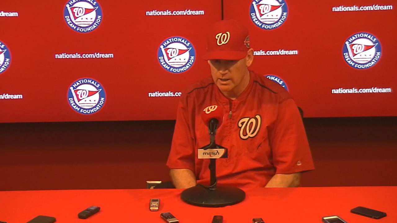 Nationals' bats go silent day after eruption