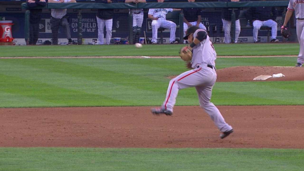 Trumbo singles to break up no-no