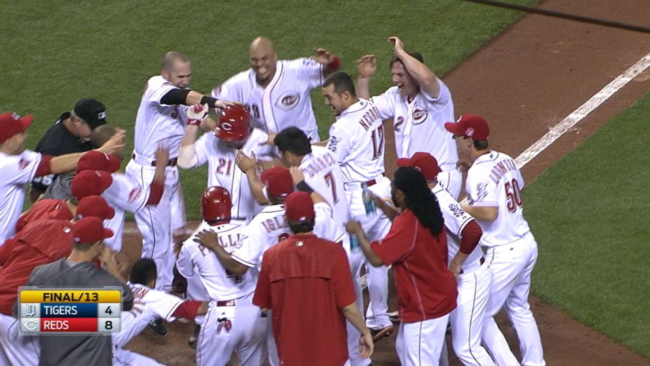 Grand exit for Reds on Frazier's walk-off slam