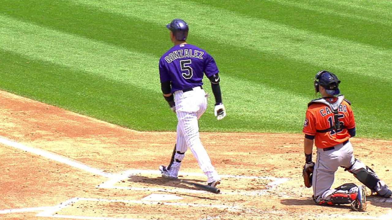 González sigue caliente, pero Rockies caen vs. Astros