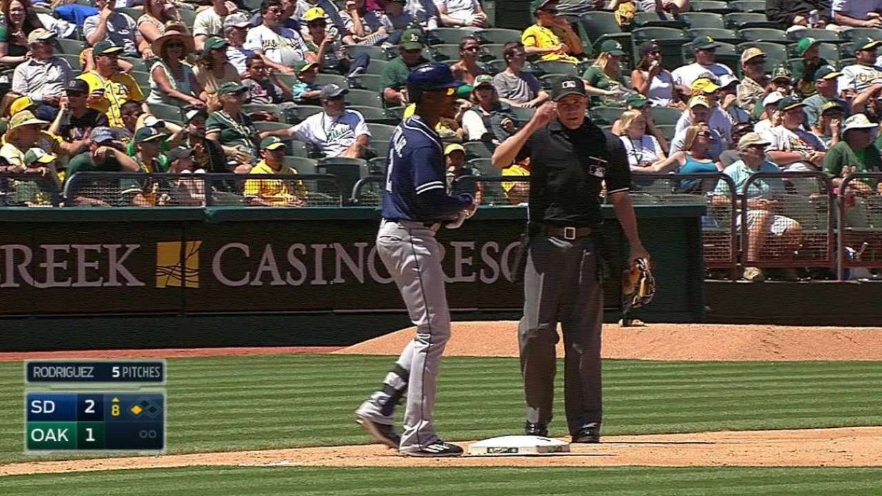 Upton Jr.'s triple to the gap