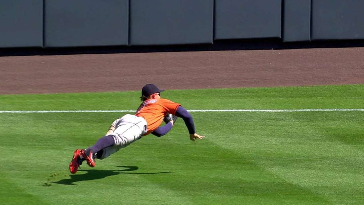 Springer's diving catch