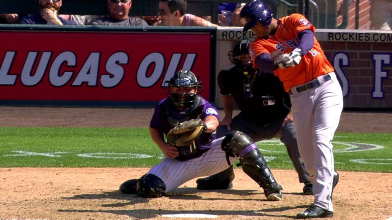Santana's first career homer