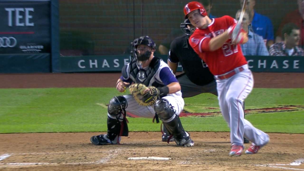 Angels roll past D-backs with 5-run frame
