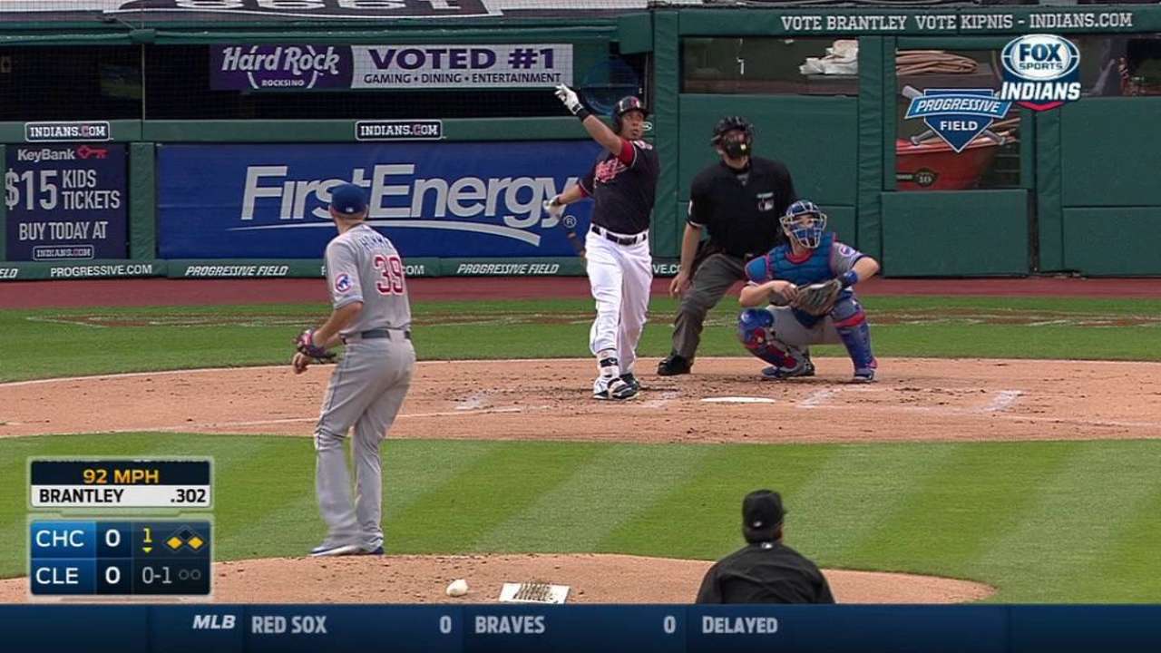 Brantley's RBI double