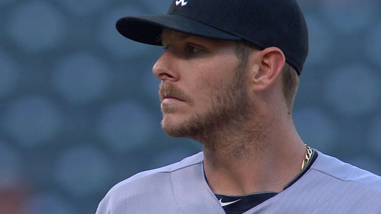 Sale ties mark with 12-plus K's in 5th straight