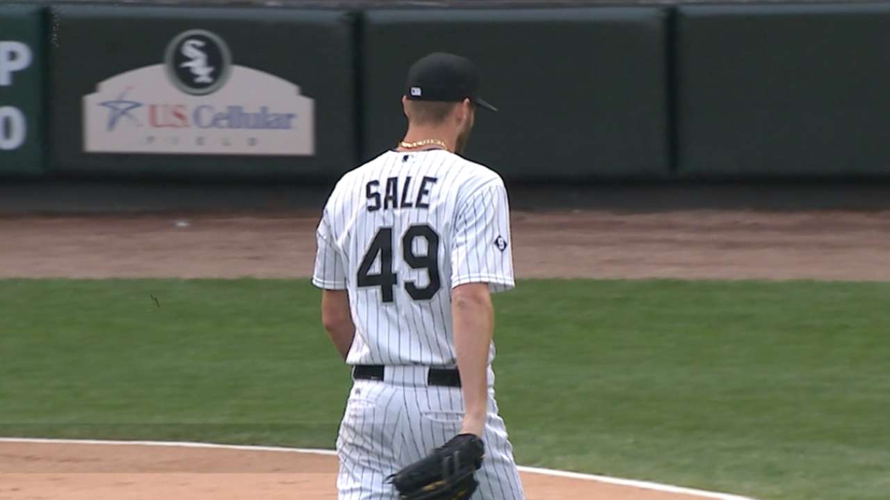 Sale fans 14 in scoreless start