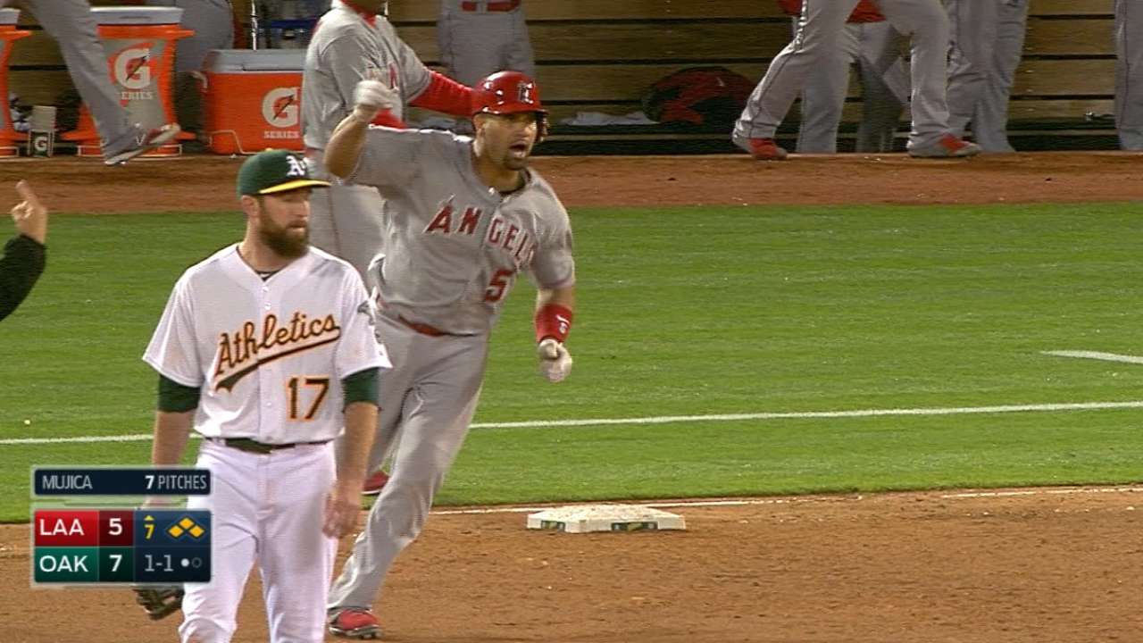 Angels' eight-run frame