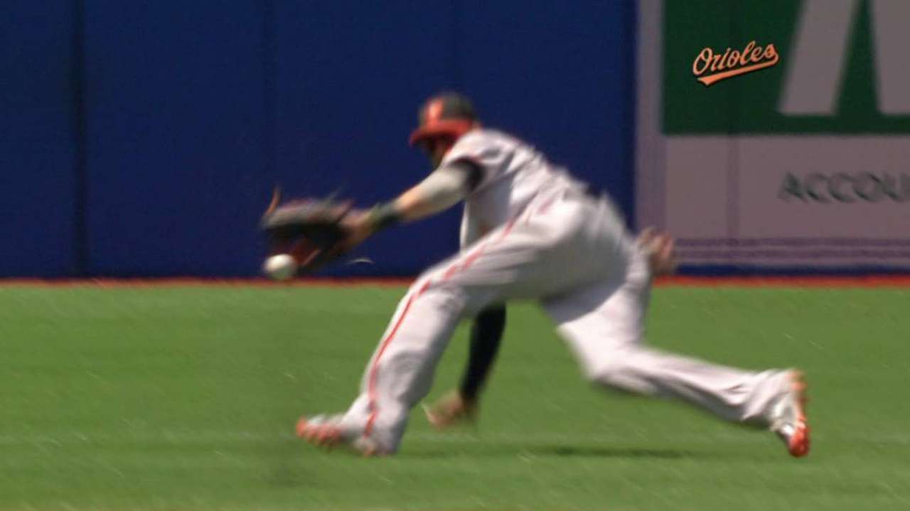Machado flashes the leather