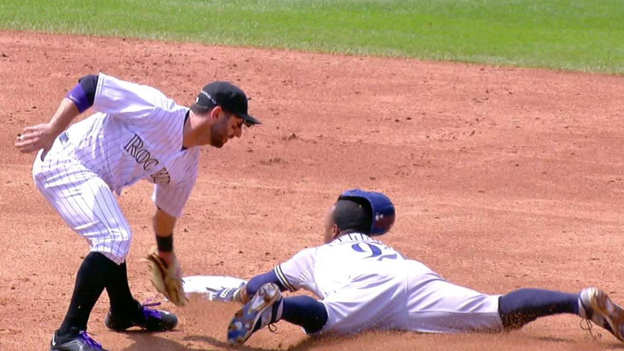 Rockies challenge stolen base