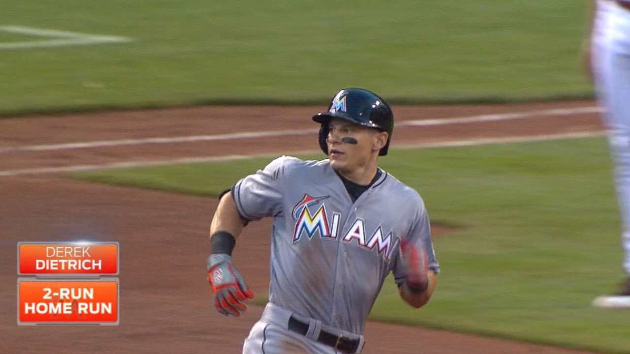 Dietrich's first two-HR game boosts Marlins