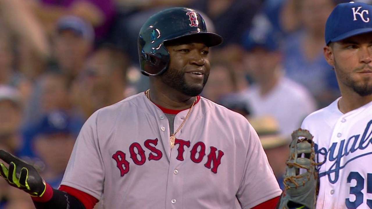 Papi ejected for gesture at first toward plate