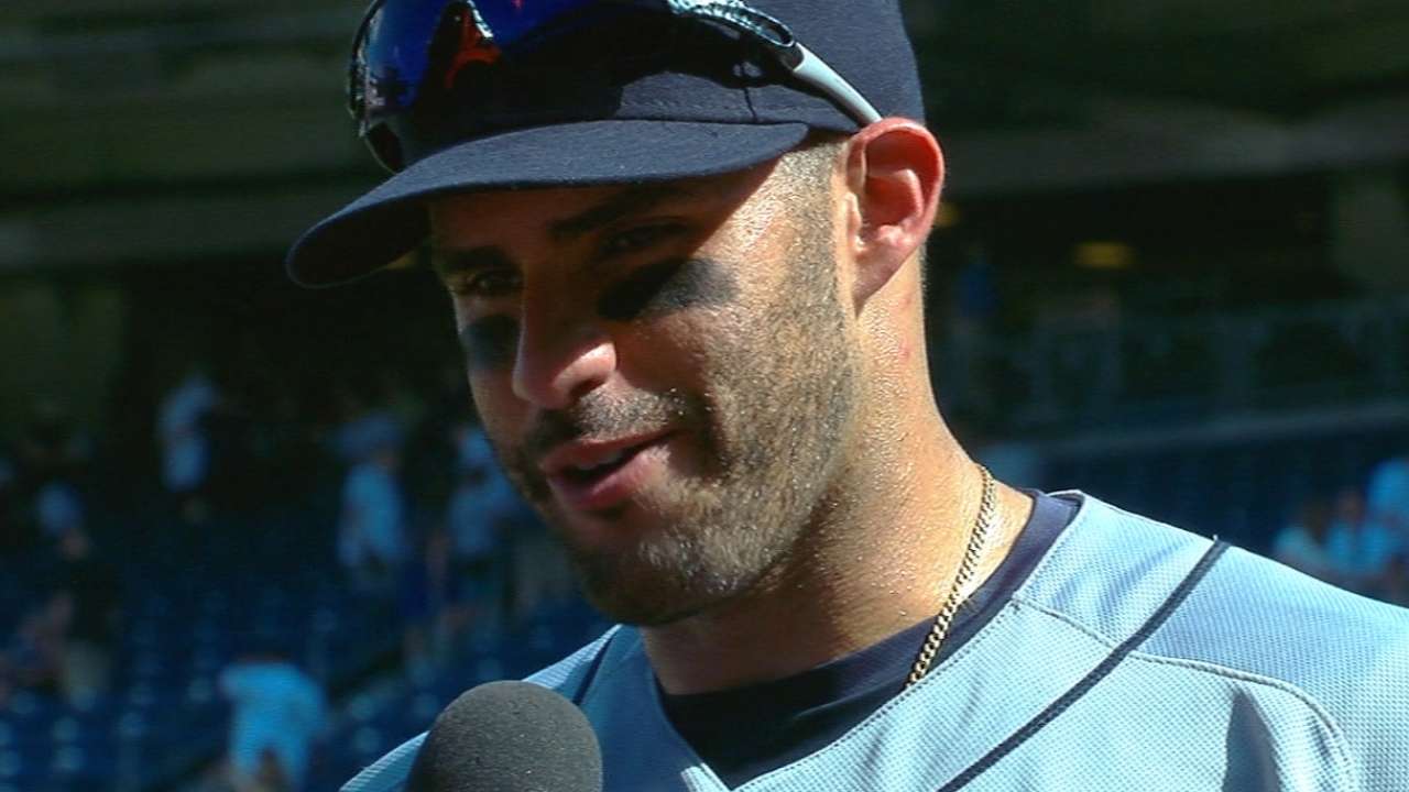 J.D. Martinez on three homers