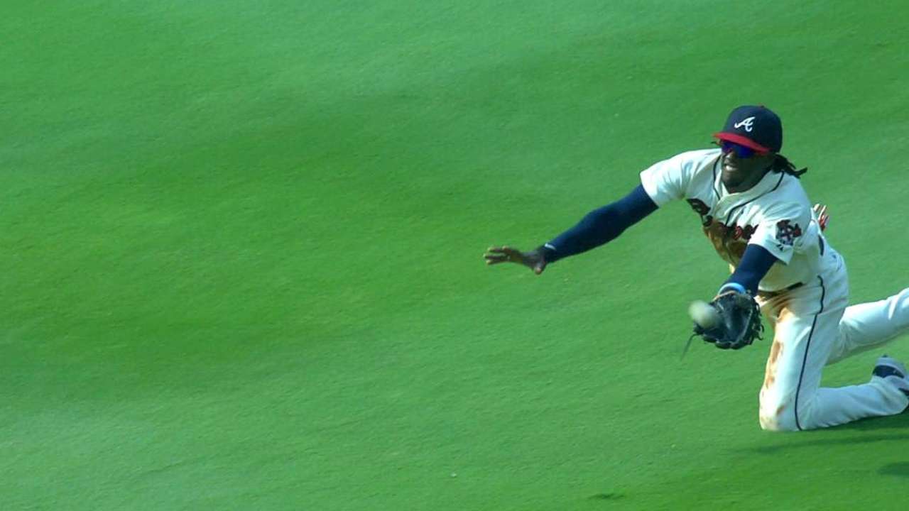 Maybin's diving grab
