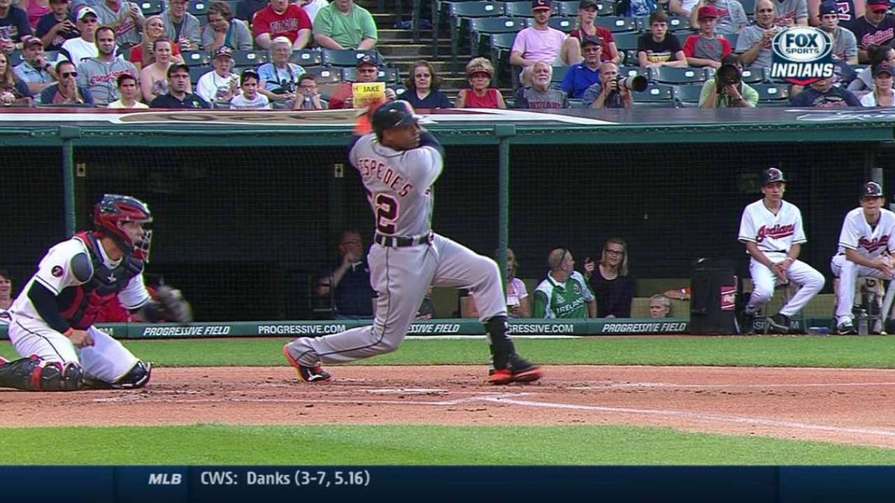 Cespedes' RBI ground-rule double