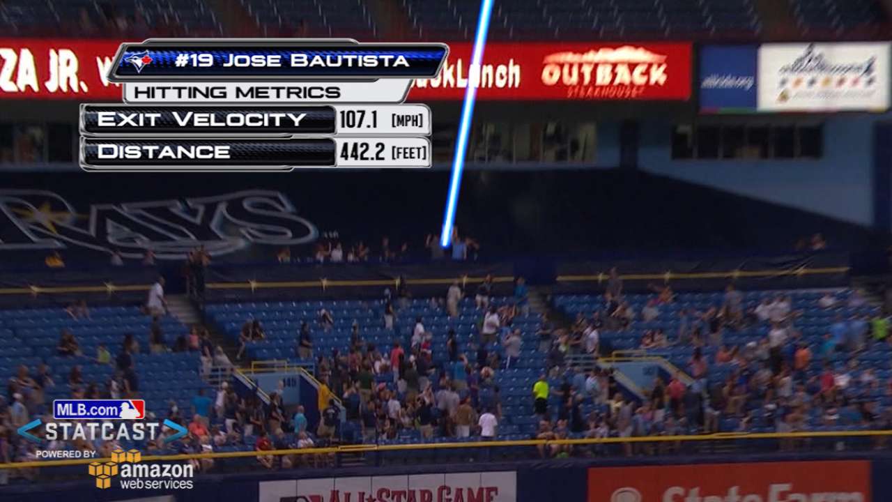 Bautista's power swing locked in this month